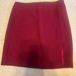 SHEIN Chic Burgundy Mini Pencil Skirt